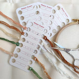 Maker Susan 10 Pack Embroidery Thread Organizer Cards, Embroidery Floss Organizer Holder 16 Positions Cross Stitch Per Bobbin for Thread, Embroidery Floss Bobbin Cardboard, Thread Keeper, DIY Storage Maker Susan