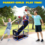 JOYIN Arcade Basketball Game Set with 4 Balls and Hoop for Kids 3 to 12 Years Old Indoor Outdoor Sport Play - Easy Set Up - Air Pump Included - Ideal for Competition JOYIN