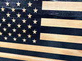 American Flag Concealed Gun Cabinet, Hidden Gun Storage American Flag (Black) Bellewood Designs