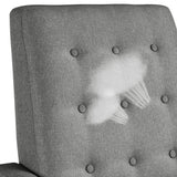 Yaheetech Fabric Recliner Chair Mid-Century Modern Recliner Adjustable Single Recliner Sofa with Thicker Seat Cushion Tufted Upholstered Sofa with Pocket Spring for Living Room Bedroom Gray Set of 2 Yaheetech