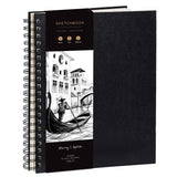 Artist’s Sketchbook Hardcover – 200GSM Very Thick Paper – Spiral Sketch Book for Drawing and Mixed Media – Sketch Pad, Art Book - 5.8 x 8.5, 40 Sheets / 80 Pages String & Space