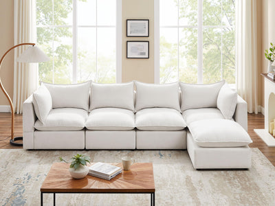 VANOMi Modular Sectional Sofa, 5 Seater Sofa with Reversible Chaise for Living Room, L Shape Sofa