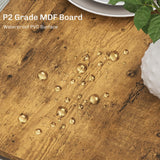 HOMCOM Industrial 3-Piece Counter Height Bar Table Set with Stools in Rustic Brown and Black HOMCOM