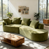 Christopher Knight Home Randa Modern Fabric Upholstered 5-Seater Sofa, Oversized Chair Cloud Couch, Fully Assembled Long Sofa Chaise Lounge, Fully Assembled, Olive Green Christopher Knight Home