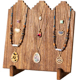 Lolalet Wooden Necklace Display Stands for Selling, Freestanding Multiple Necklaces Stands and Displays for Vendors, Jewelry Displays Holders for Craft Show -1 Pack, Oak Lolalet