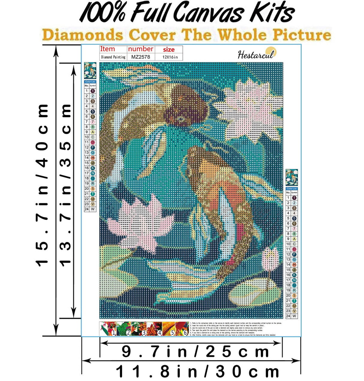 Hestarcul 5D Diamond Painting Kit,Abstract Koi Diamond Art Kits for Adults Round Full Drill,Paint with Diamonds for Gift,Wall Décor Hestarcul