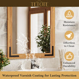 TETOTE 72” x 32” Barn Door Wood Vanity Mirror for Bathroom Sink, Waterproof Rustic Farmhouse Natural Solid Wooden Frame Rectangle Wall Mirror for Living Room Entryway, Fully Assembled TETOTE