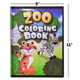 18Pcs Zoo Animal Coloring Books Bulk for Kids - 9"x11" Animal Party Favors with Jungle Safari Animals and Activity Sheets for Goodie Bags, Classrooms and Themed Birthday Supplies (Pack of 18) Bedwina