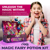 Ajelo Fairy Potions Kit for Kids Magic Set with Wings Wands, 15 Bottles, Halloween & Christmas Party DecorationsToys Girls & Boys Ages 4+ Years Ajelo