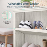 LINSY HOME 2-Tier Bookcase and Bookshelf, Small Wood Display Storage Shelves Farmhouse Bookshelf for Home Office, Living Room, Bed Room - White Oak LINSY HOME