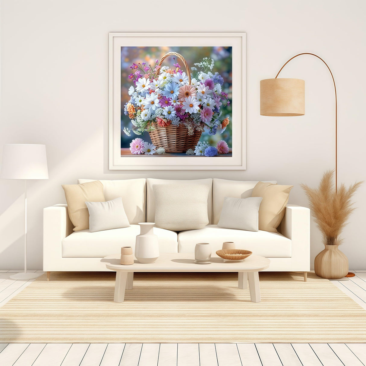 BYGFHLYW 5D Diamond Painting Kits for Adults, Daisy Flower Diamond Art Kits for Adults Beginner, DIY Full Drill Diamond Dot Gem Painting for Home Wall Decor 13.7x13.7inch BYGFHLYW