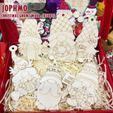 Christmas Gnome Unfinished Wood Crafts Wood Cutout Painting Ornaments Blank Hanging Slices Paintable DIY Crafts for Holiday Party Decoration (Xmas-Gnomes-01) JOPHMO