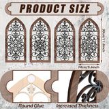 4 Pieces Thicken Rustic Wall Decor Modern Farmhouse Decor Wooden Hollow Carved Design Wall Art for Living Room Bedroom Hallway Decor Office Kitchen Wall Decoration (Elegant Style) Yulejo