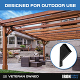 Iron Forge Tools 2x4 Pergola Brackets - 8 Pack Powdercoated Steel Corner Pergola Kit - 45 Degree Angle Bracket Angle Brace for DIY Installation - Hardware Kit and Accessories, Roof Gazebo Kits Iron Forge Tools