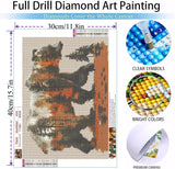 MOMDEDP Forest Bear Diamond Art Kits for Adults,DIY 5D Diamond Painting Kits for Beginners, Round Full Drill Diamond Dots Paintings,Diamonds Pictures Gem Art for Adults Crafts Home Decor 12x16inch MOMDEDP