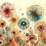 Hestarcul DIY Dandelion Diamond Art Kits for Adults,5D Diamond Painting Kit for Beginner,Full Round Gem Art Paint by Diamond for Home Wall Decor,Gift for Woman. (Dandelion) Hestarcul