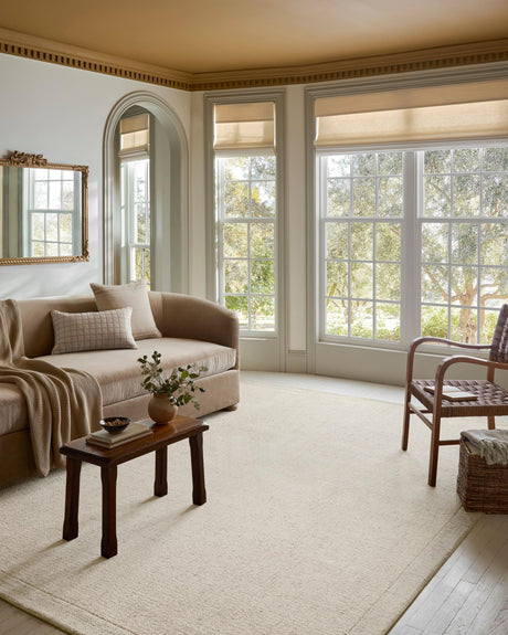 Loloi Magnolia Home by Joanna Gaines Henley Collection HNY-01 Ivory/Smoke 5'-0" x 7'-6" Area Rug Loloi