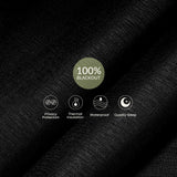 MoDanCeQ Blackout Roller Shades for Windows - Cordless Linen Fabric Roller Blinds, Thermal Insulated, UV Protection, Custom Window Shades for Home, Office, Door, Black, Custom Sizes MoDanCeQ