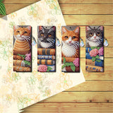 4pcs Cat Diamond Art Bookmarks,Diamond Painting Bookmarks Kits for Adult,DIY Gem Art Small Crafts with Rhinestone Tassel,Paint by Diamonds for Graduation Birthday Reader Gifts. (cat) NDNXYXGS