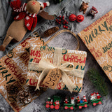 RUSPEPA Wrapping Paper, Kraft Paper - Snowflakes, Car and Christmas Tree, Stripes and Merry Christmas - 4 Rolls - 30 inches x 10 feet per Roll RUSPEPA