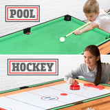 SereneLife Multi Game Table, 48" Sports Arcade Games with Accessories, Ping Pong, Hockey, Pool Billiards, Soccer Foosball All in One, for Indoor and Outdoor, Family, Kids and Adults SereneLife