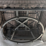 Outsunny 6 Piece Patio Furniture Set with Rattan 3-seater Sofa, Swivel Rocking Chairs, Footstools, Table, Outdoor Conversation Set for Backyard, Lawn and Pool, Mixed Gray Outsunny