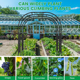 SUNYRISY Outdoor Garden Arch Trellis, 118" x 79" x 87" Extra Large Garden Trellis for Climbing Plants Outdoor, Plant Support Outdoor for Cucumber Grape Vine Vegetable Fruit and Garden Gazebo SUNYRISY