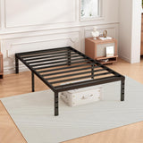 Hafenpo 14 Inch Twin Bed Frame - Sturdy Metal Platform Twin Size, No Box Spring Needed, Heavy Duty, Easy Assembly, Strong Bearing Capacity, Under Bed Storage, Black Hafenpo
