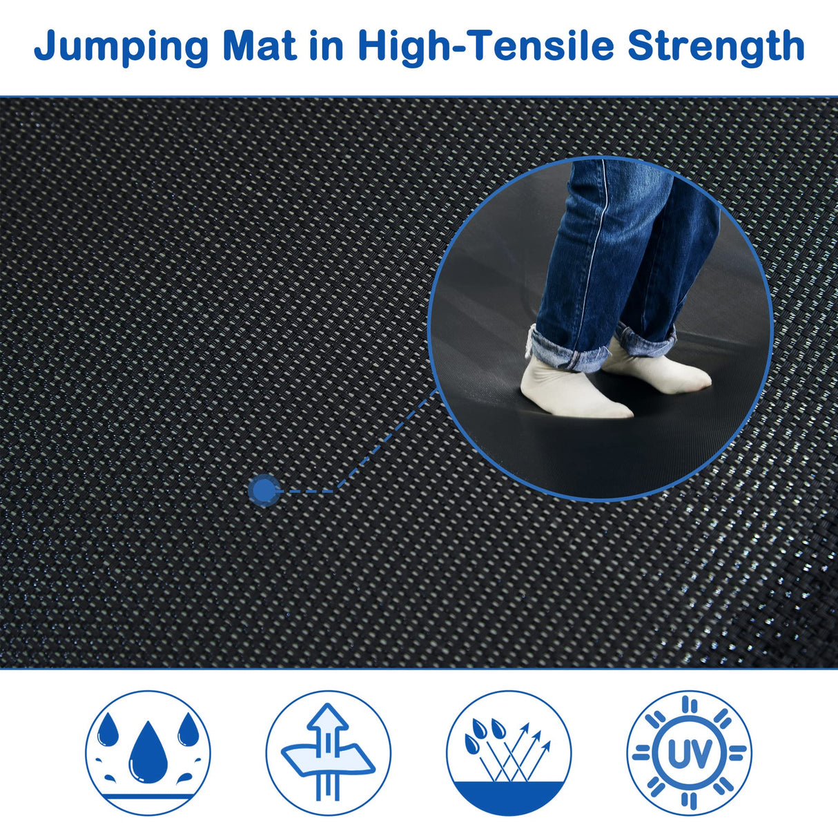 Merax 7FT Trampoline with Slide and Ladder for Kids, Easy Assembly Round Outdoor Recreational Trampoline with Safety Enclosure Net, Blue Merax