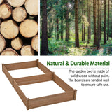 Yaheetech 8×4ft Wooden Horticulture Raised Garden Bed Divisible Elevated Planting Planter Box for Flowers/Vegetables/Herbs in Backyard/Patio Outdoor, 93 x 48 x 10in, Dark Brown Yaheetech