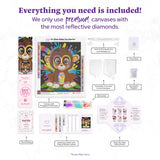 DIAMOND ART CLUB Rainbow Lil Monkey Diamond Painting Kit, Fun DIY Crafts for Adults, Round Diamond Art Canvas for Beginners, 13" x 16" (33cm x 40.7cm) DIAMOND ART CLUB