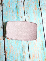 Sublimation Blanks 10 pcs. Faux Gray Leather Hat Patch Sublimation Laserable Blank! 4'' Rounded Rectangle! PU Leather Sublimation Blanks Company