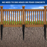 TIyneayle 6 Pack 4x4 Fence Post Anchor Ground Spike Mailbox Fence Post Spikes Stakes TIyneayle