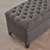 Christopher Knight Home Juliana Fabric Storage Ottoman, Gray Christopher Knight Home