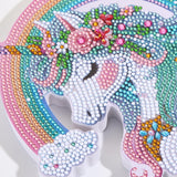 Tabletop Diamond Painting Ornaments Kits, Special Shaped Rhinestone Statues Desk Placement Ornament , 5D Rainbow Unicorn Diamond Art Figurines Sculpture Ornaments Crafts Kits for Adults Beginners Baipisan