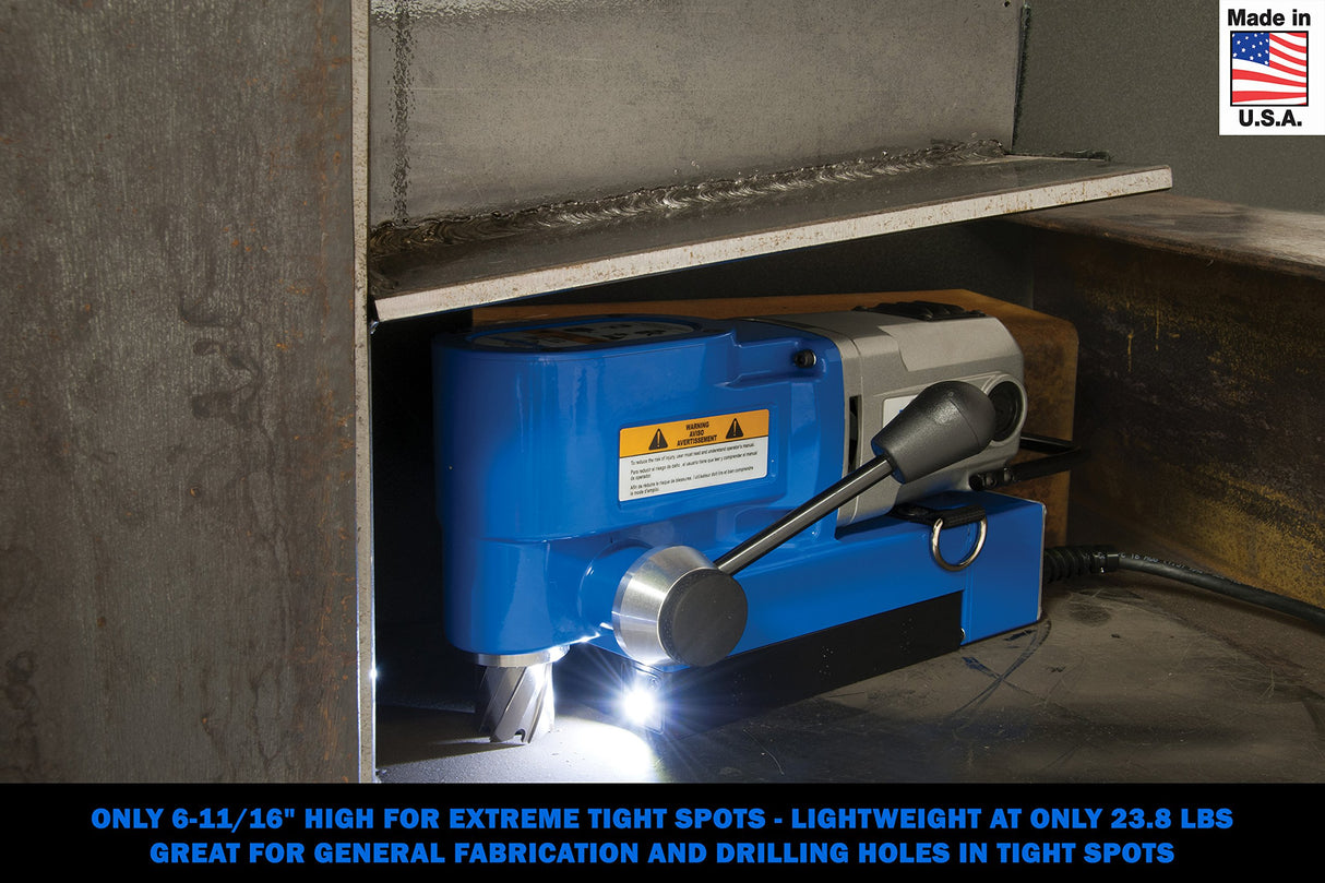 Hougen HMD130 Ultra Low Profile lightweight right angle drill with large capacity. Replaces HMD115 and HMD150 Hougen