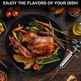 Dormercy Meat Injector Syringe Kit, Flavor Injector with 3 Marinade Needles, Stainless Steel Kitchen Food Injection Syringe for Turkey Cooking Dormercy