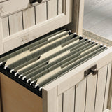 Sauder Costa Executive Desk, L: 65.12" x W: 29.53" x H: 30.0", Chalked Chestnut finish Sauder