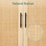 Best Choice Products 2-Door Natural Rattan 34 x 24in Multiuse Storage Cabinet for Bathroom, Living, Dining Room, Entryway w/Adjustable Shelves Best Choice Products