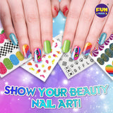 Kids Nail Kit for Girls Ages 7-12, FunKidz Ultimate 315Pcs Nail Polish Pens Combo Pack Size 17.91Wx12.4L Glitter Temporary Nail Supplies for Teens SPA Makeup Kit FUN KIDZ