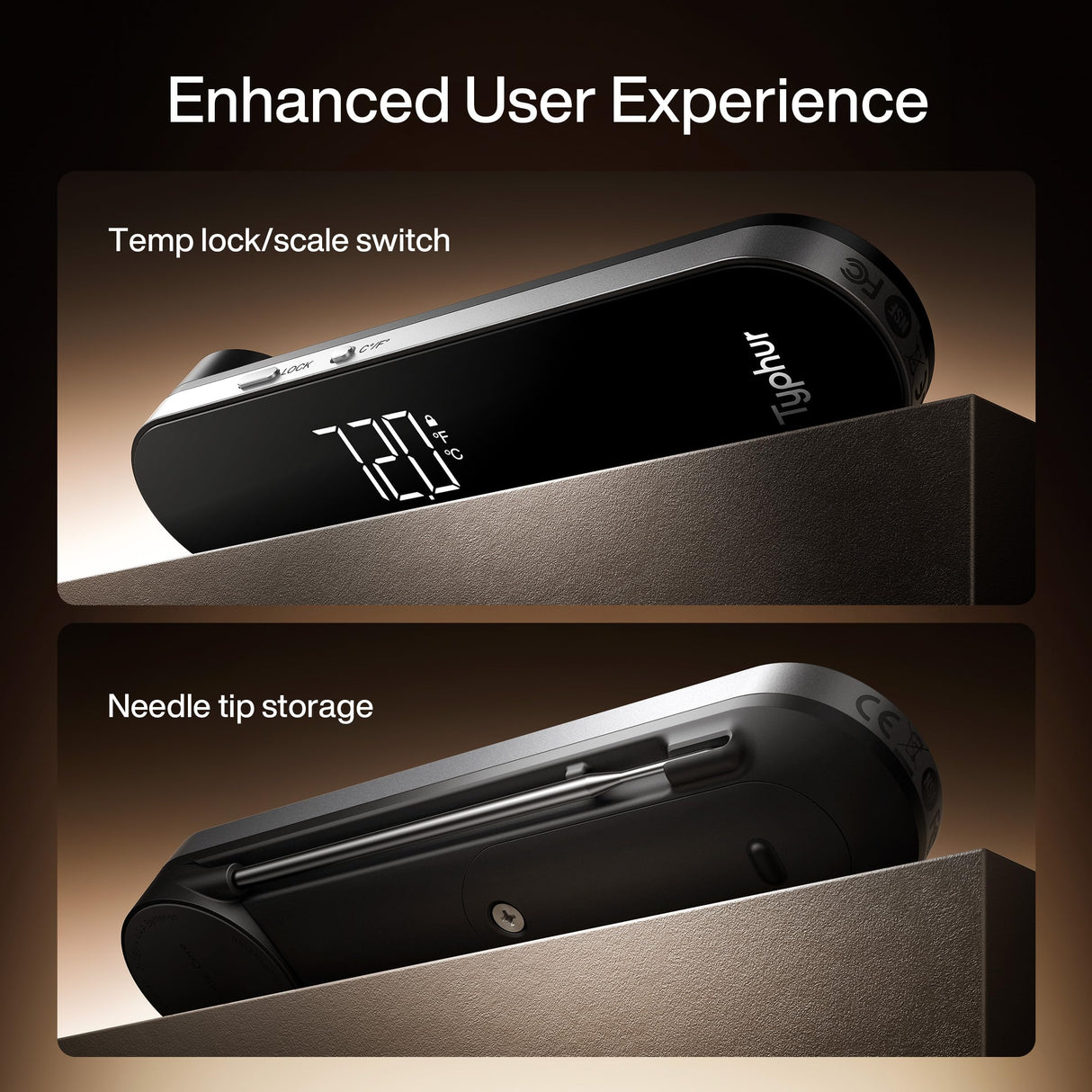 Typhur InstaProbe Core 0.5 Sec Instant Read Meat Thermometer for Cooking, Professional Meat Thermometer Digital with IP67 Waterproof for Grill, BBQ, Cooking, Smoker, Home Brewing, NSF Certified Typhur