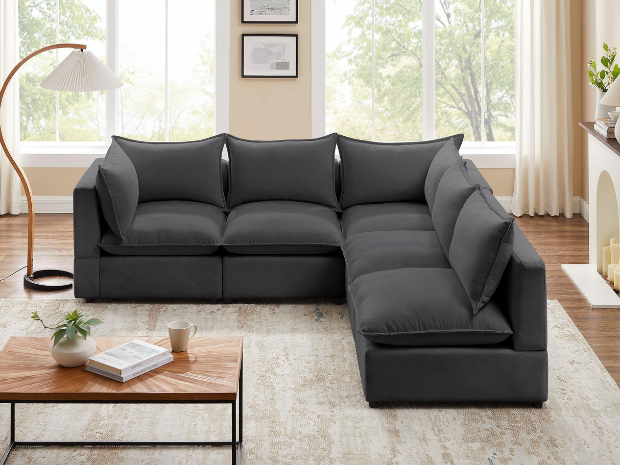 VANOMi Modular Sectional Sofa, 6 Seater Sleeper Sectional Sofa Modular Sectional Couch for Living Room VANOMi