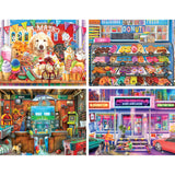 RoseArt - Snack Size - Color Palette - 4 x 100 Piece Jigsaw Puzzle for Adults RoseArt