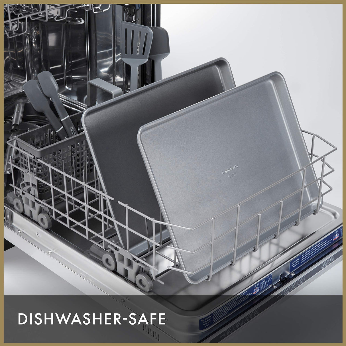 Calphalon Premium Nonstick Baking Pans Set of 2, 12 x 17 inch, Silverware, Heavy Gauge Steel Core Calphalon