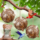 Hummingbird Nesters - Bird Nesting Material Holder for Wild Birds - Humming Bird House Materials Gifts for Bird Watching Nature Lovers - Refillable Outdoor Bird Nesting Station to Build a Nest slivche