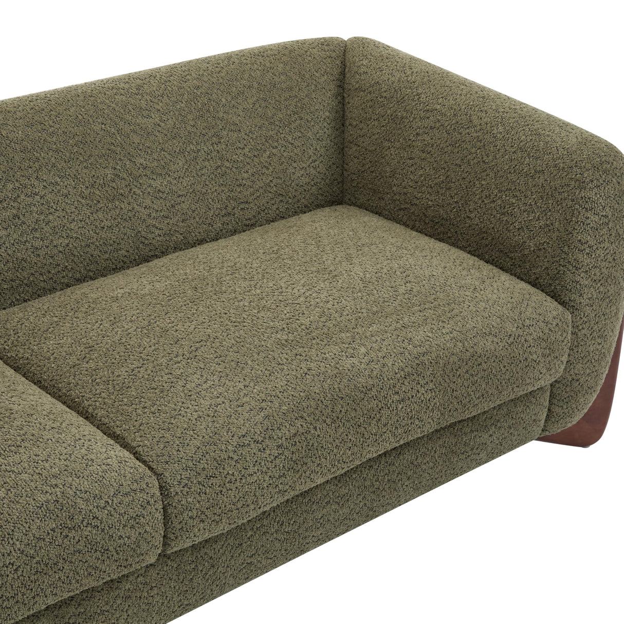 Christopher Knight Home Almab 82 Inches Sofa Couch, Cozy Boucle Upholstered 3-Seater Sofa, Wood Frame Couch, Comfy Couches for Living Room and Office, Modern Soft Plush Sofa, Olive Green Christopher Knight Home