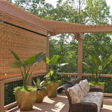 Radiance Roll-up Bamboo Outdoor Roller Shades for Porch and Patio Privacy, 48" W x 72" L, Brown Radiance