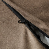 KEIKI 129" Curved Oversized Modular Leathaire Sectional Sofa with Left Chaise, 4 Pillows, 3 Back Cushion, Modern Style Comfy 5-Seater Couch, Easy Assembly, for Office, Apartment, Living Room, Brown KEIKI