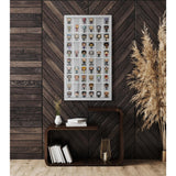 ILOT Shot Glass Display Cabinet Solid Wood - Large Display Case for Collectibles | Man Cave Accessories | UV Protection Acrylic Door | Wall Mounted ILOT