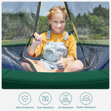 SONGMICS Replacement Trampoline Safety Pad Mat, 12 ft (144 Inches) Removable Spring Cover, UV-Resistant, Tear-Resistant, Edge Protection, Standard Size, Dark Green USTP012C02 SONGMICS